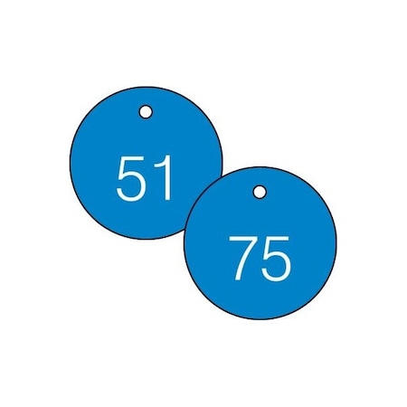 Accuform Engraved Numbered Tags, HS-Laminate, 2-3/4 in W, 25 PK TDG363BU